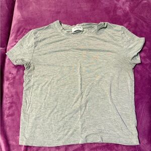Babaton Light Gray Crew Neck Tee #535